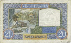 20 Francs TRAVAIL ET SCIENCE FRANCE  1940 F.12.11 VF