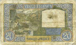 20 Francs TRAVAIL ET SCIENCE FRANCE  1941 F.12.13 TB