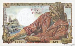 20 Francs PÊCHEUR FRANCE  1942 F.13.04 XF+
