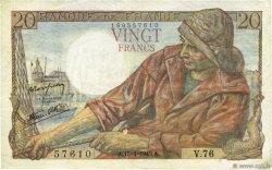 20 Francs PÊCHEUR FRANKREICH  1943 F.13.06 fVZ
