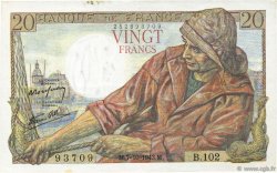 20 Francs PÊCHEUR FRANKREICH  1943 F.13.07 fVZ