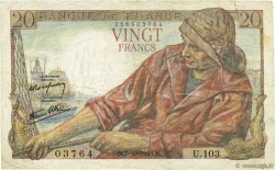 20 Francs PÊCHEUR FRANCE  1943 F.13.07 VF