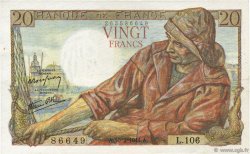 20 Francs PÊCHEUR FRANKREICH  1944 F.13.08 VZ