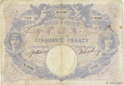 50 Francs BLEU ET ROSE FRANKREICH  1915 F.14.28 SGE