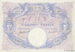 50 Francs BLEU ET ROSE FRANKREICH  1915 F.14.28 S