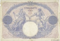 50 Francs BLEU ET ROSE FRANKREICH  1921 F.14.34 S