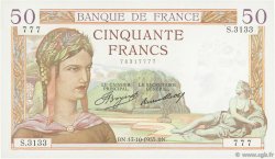 50 Francs CÉRÈS FRANCE  1935 F.17.18 XF