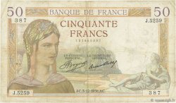 50 Francs CÉRÈS FRANCIA  1936 F.17.32 RC+