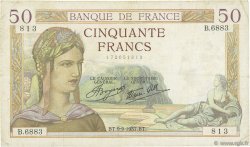 50 Francs CÉRÈS modifié FRANCIA  1937 F.18.03 q.BB