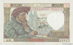 50 Francs JACQUES CŒUR FRANKREICH  1941 F.19.07 fVZ