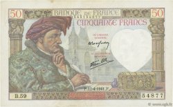 50 Francs JACQUES CŒUR FRANCIA  1941 F.19.08 BB