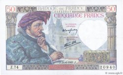 50 Francs JACQUES CŒUR  FRANCIA  1941 F.19.09