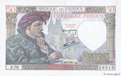 50 Francs JACQUES CŒUR FRANCE  1941 F.19.10 VF