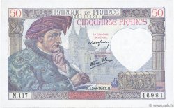 50 Francs JACQUES CŒUR FRANKREICH  1941 F.19.14 SS