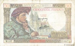 50 Francs JACQUES CŒUR FRANCIA  1942 F.19.18 BC