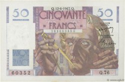 50 Francs LE VERRIER FRANCE  1947 F.20.08 AU-