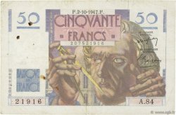 50 Francs LE VERRIER FRANCIA  1947 F.20.09 BC