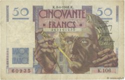 50 Francs LE VERRIER FRANCE  1948 F.20.10 TB