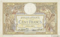 100 Francs LUC OLIVIER MERSON grands cartouches FRANKREICH  1928 F.24.07 fSS