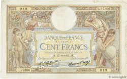 100 Francs LUC OLIVIER MERSON grands cartouches FRANCIA  1932 F.24.11 q.BB
