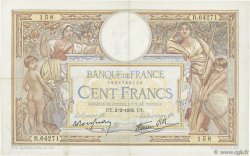 100 Francs LUC OLIVIER MERSON type modifié FRANCE  1939 F.25.41 VF