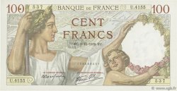 100 Francs SULLY FRANKREICH  1939 F.26.14 VZ