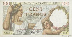 100 Francs SULLY FRANKREICH  1940 F.26.20 fVZ