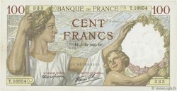 100 Francs SULLY FRANCE  1940 F.26.42 VF
