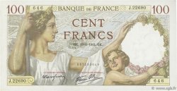 100 Francs SULLY FRANKREICH  1941 F.26.54 fVZ