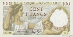 100 Francs SULLY FRANCE  1941 F.26.59 XF-