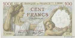 100 Francs SULLY FRANCE  1942 F.26.67 XF+