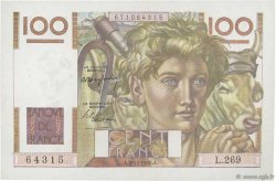 100 Francs JEUNE PAYSAN FRANKREICH  1948 F.28.20 VZ