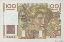 100 Francs JEUNE PAYSAN FRANCE  1949 F.28.21 XF