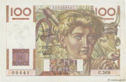 100 Francs JEUNE PAYSAN FRANCE  1950 F.28.27 XF-