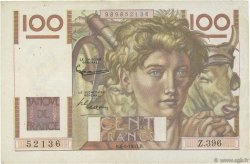 100 Francs JEUNE PAYSAN FRANKREICH  1951 F.28.29 SS