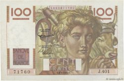 100 Francs JEUNE PAYSAN FRANCE  1951 F.28.29 VF