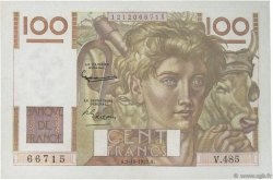 100 Francs JEUNE PAYSAN FRANKREICH  1952 F.28.34 VZ