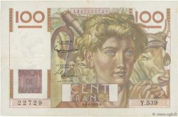 100 Francs JEUNE PAYSAN FRANCE  1953 F.28.37 VF