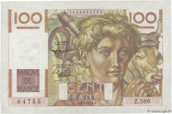 100 Francs JEUNE PAYSAN FRANCIA  1954 F.28.42 MBC+