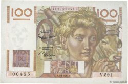 100 Francs JEUNE PAYSAN FRANKREICH  1954 F.28.42 fVZ