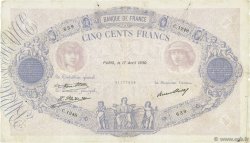 500 Francs BLEU ET ROSE FRANCE  1930 F.30.33 VG