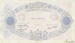 500 Francs BLEU ET ROSE FRANKREICH  1933 F.30.36 S