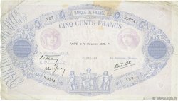500 Francs BLEU ET ROSE modifié FRANKREICH  1939 F.31.48 S