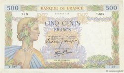 500 Francs LA PAIX FRANCIA  1940 F.32.05 BB
