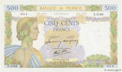 500 Francs LA PAIX FRANCIA  1942 F.32.32 EBC