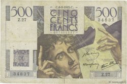 500 Francs CHATEAUBRIAND FRANKREICH  1945 F.34.02 S