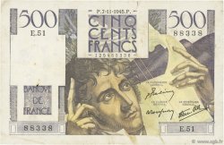 500 Francs CHATEAUBRIAND FRANCE  1945 F.34.03 VF