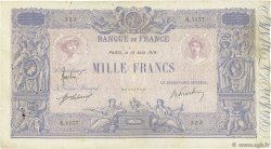 1000 Francs BLEU ET ROSE FRANKREICH  1918 F.36.32 fS