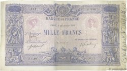 1000 Francs BLEU ET ROSE FRANKREICH  1919 F.36.33 fS