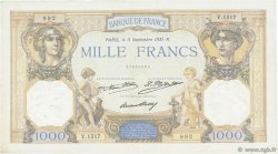 1000 Francs CÉRÈS ET MERCURE FRANKREICH  1931 F.37.06 SS